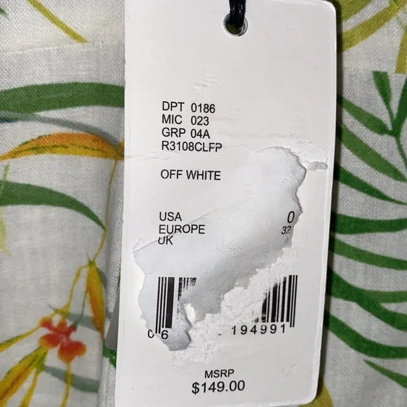 a loves a Tropical Print Off White Mini Dress - Picture 10 of 15